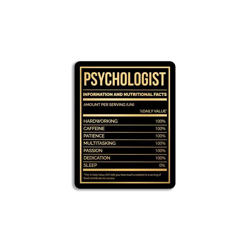 Pegatina de datos de psicólogo