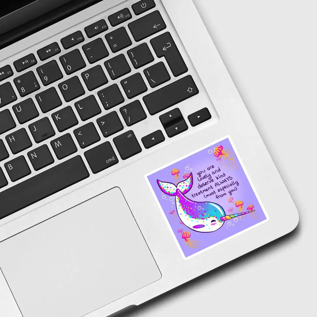 Du bist wunderbar Regenbogen-Sticker
