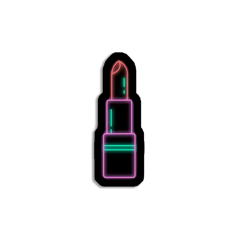 Neon Lipstick Sticker