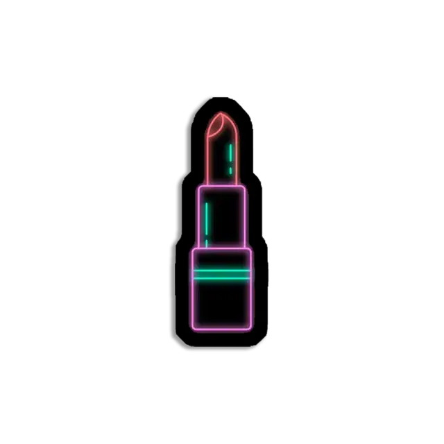 Neon Lipstick Sticker