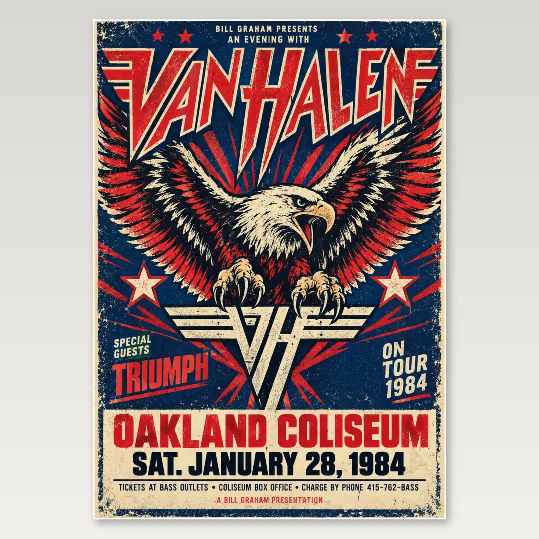 Van Halen Eagle Poster A4 Poster