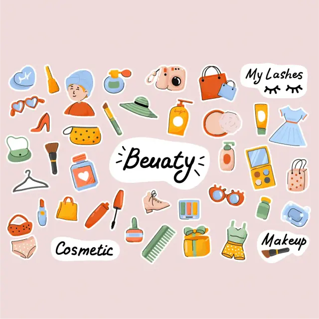 Niedliche Beauty-Sticker