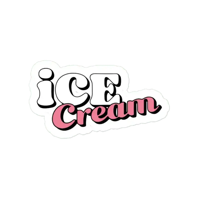 Eiscreme-Schriftzug Sticker