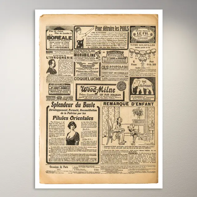 Vintage Newspaper Design Poster