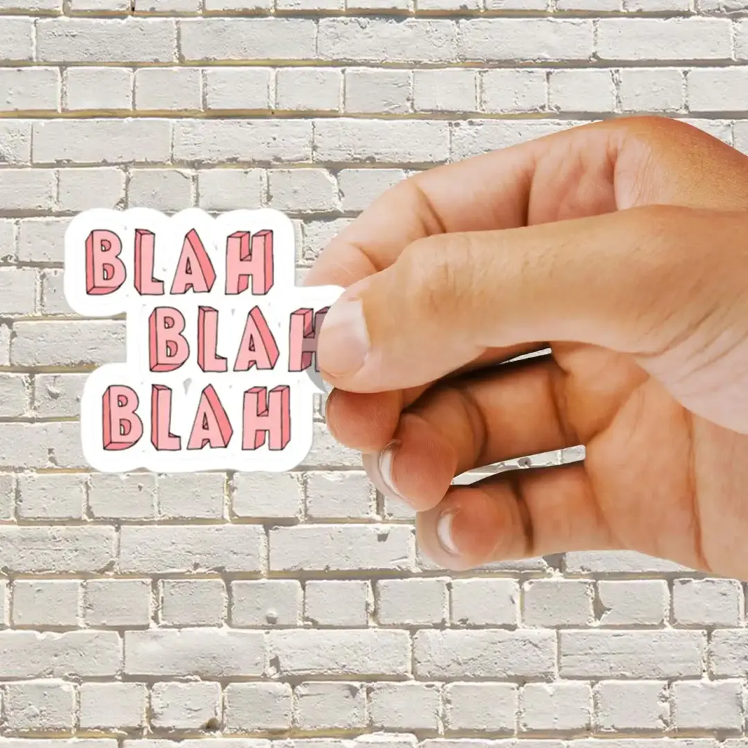 Bla Bla Bla Schriftzug Sticker