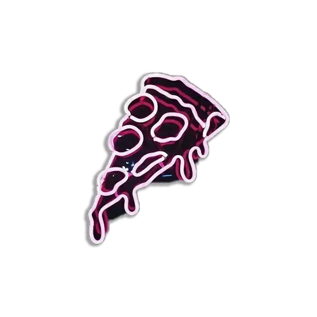 Neon Pizza Sticker