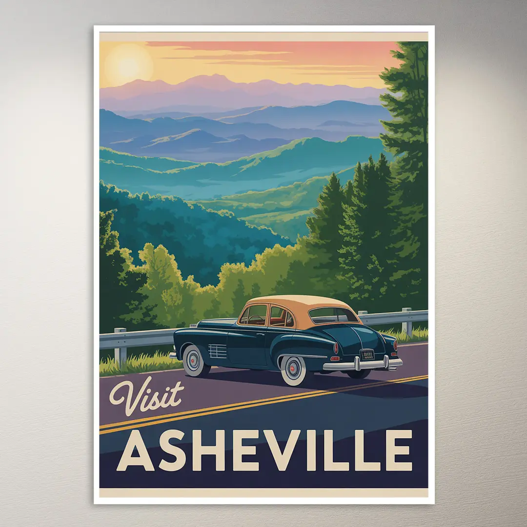 Asheville Travel Poster