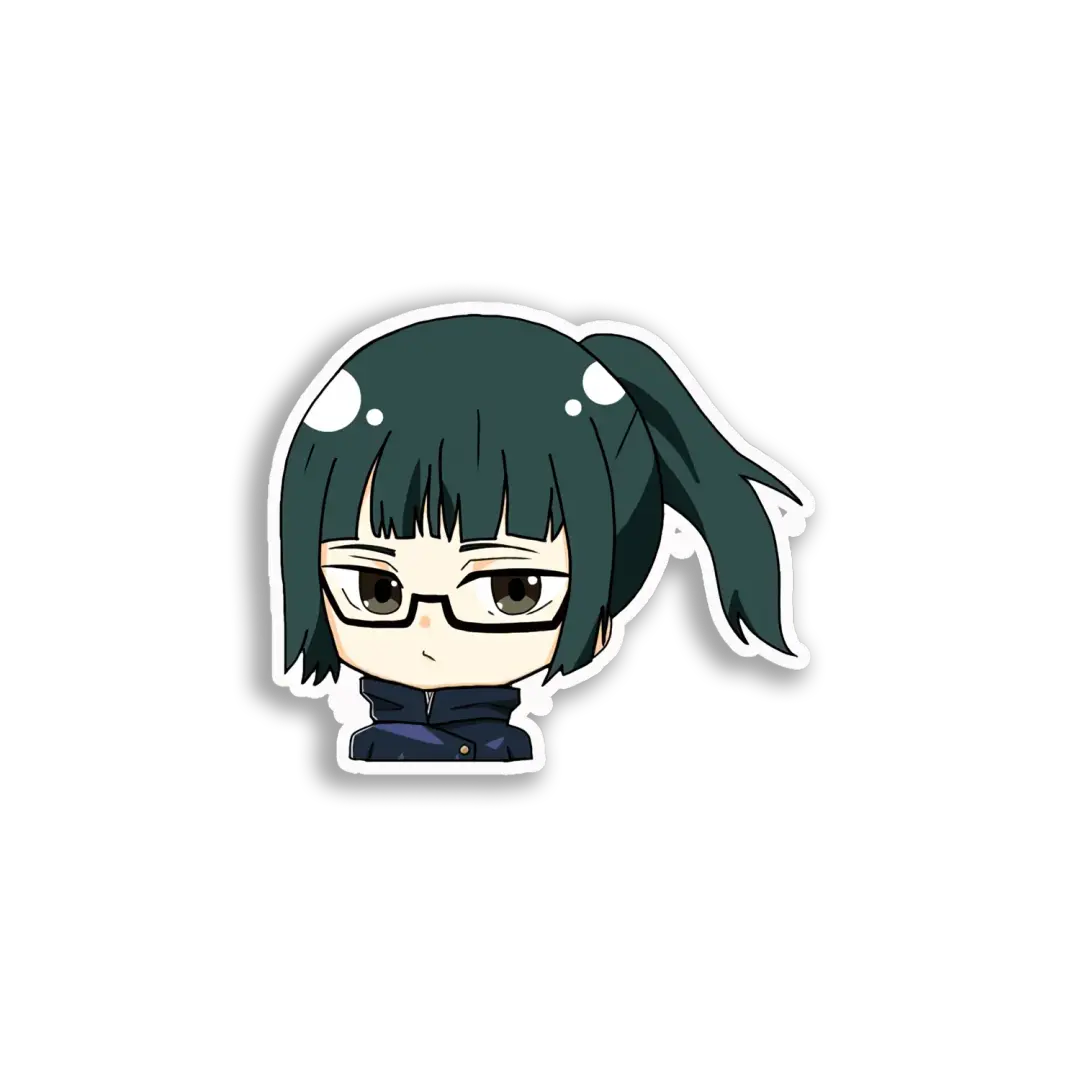 Anime Girl Glasses Chibi Sticker