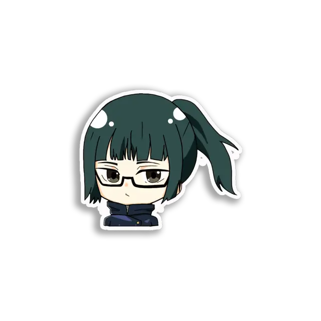 Anime Girl Glasses Chibi Sticker