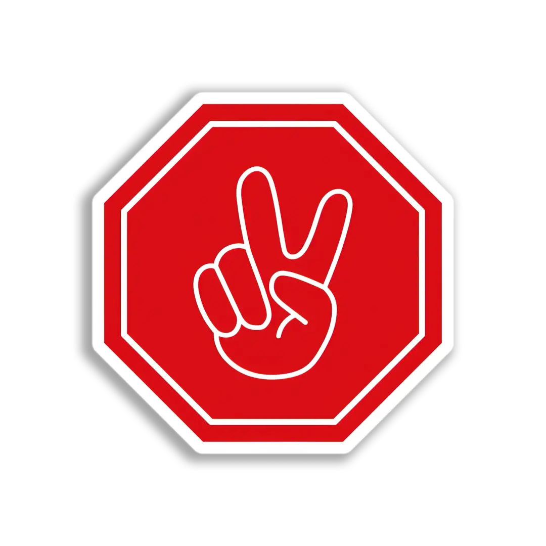 Stop Peace Sign Sticker