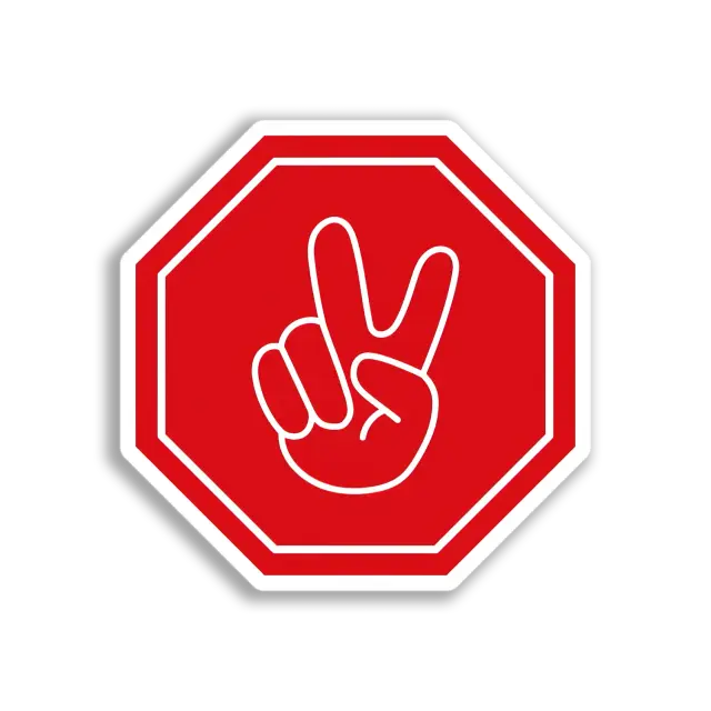 Stop Peace Sign Sticker