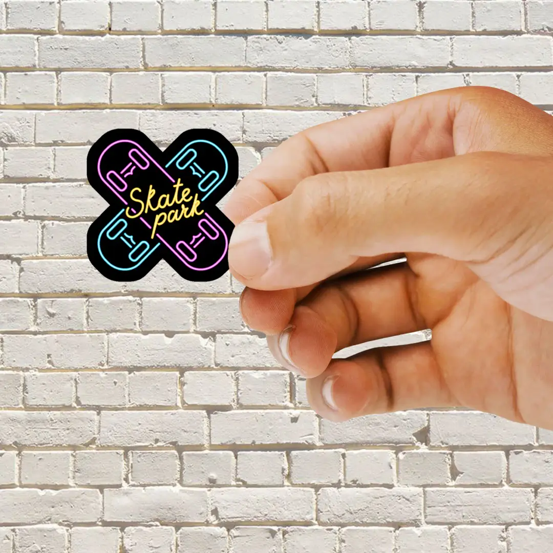 Neon Skate Park Sticker