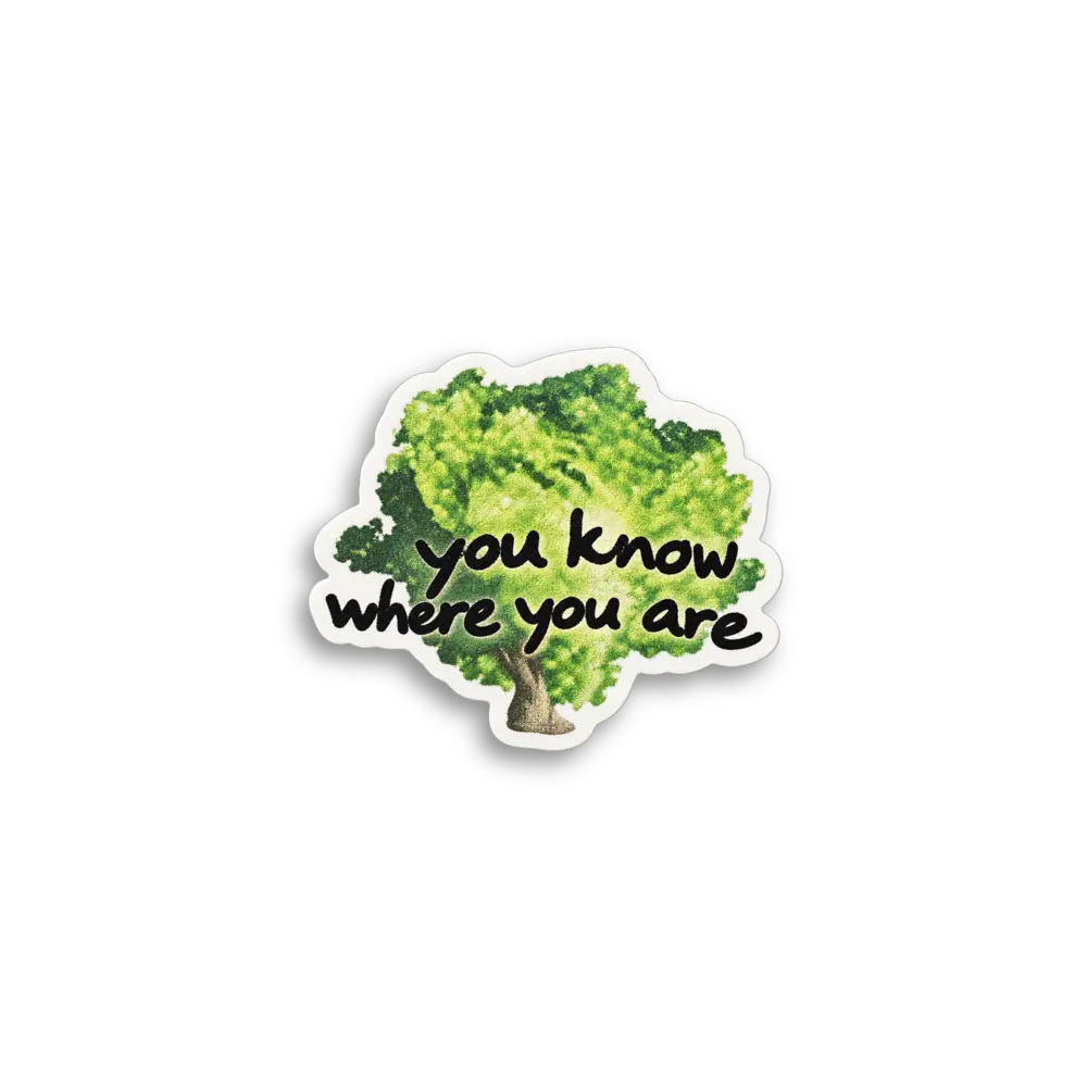 Grüner Baum Zitat-Sticker