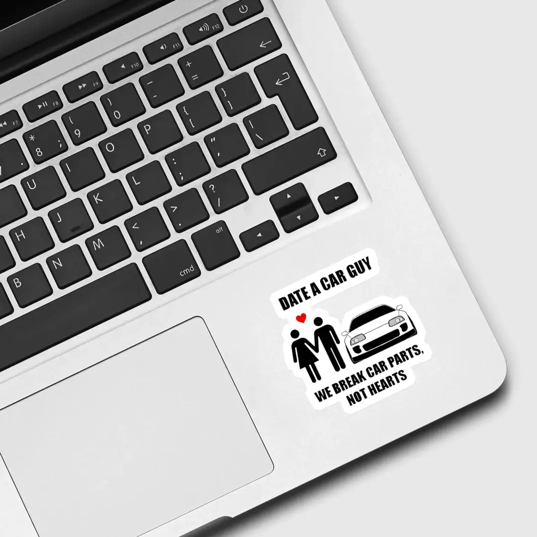 Date einen Auto-Typen - Wir brechen Autoteile, keine Herzen Sticker