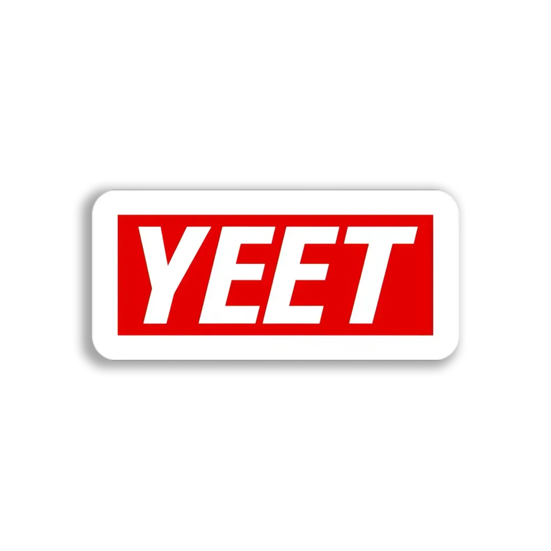 Yeet Red Banner Sticker
