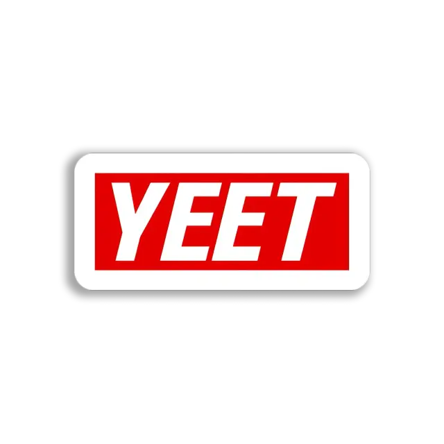Yeet rotes Banner Sticker