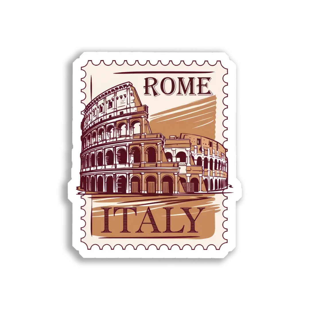 Rom, Italien Kolosseum Briefmarken-Sticker