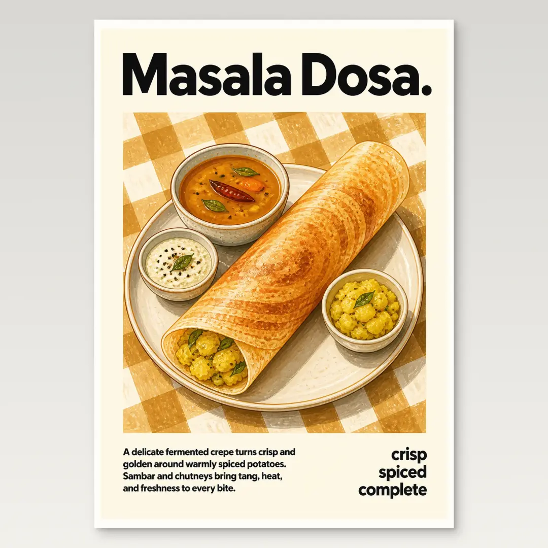 Póster de masala dosa