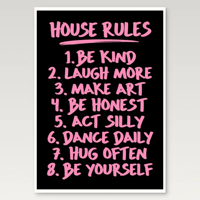 House Rules Poster
