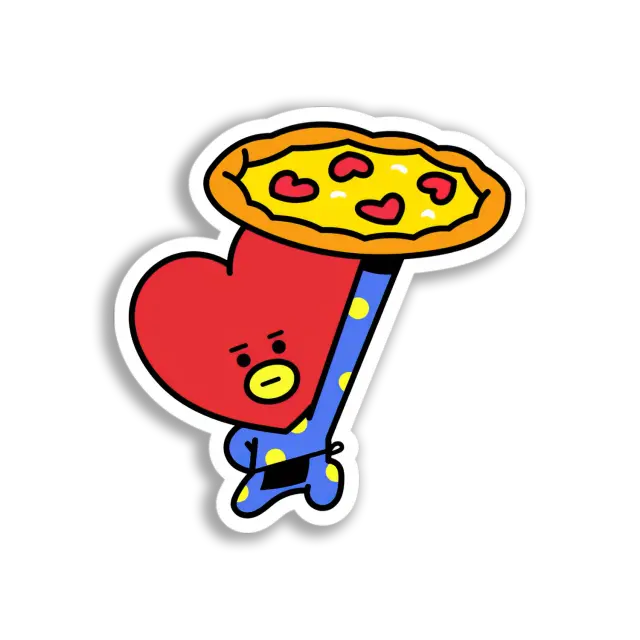 BT21 Pizza Delivery Sticker
