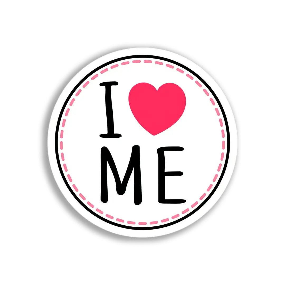 Ich liebe mich Abzeichen-Sticker