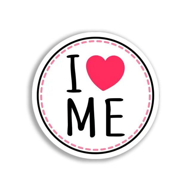 Ich liebe mich Abzeichen-Sticker