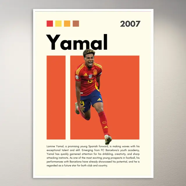Yamal FC Barcelona Stürmer Poster