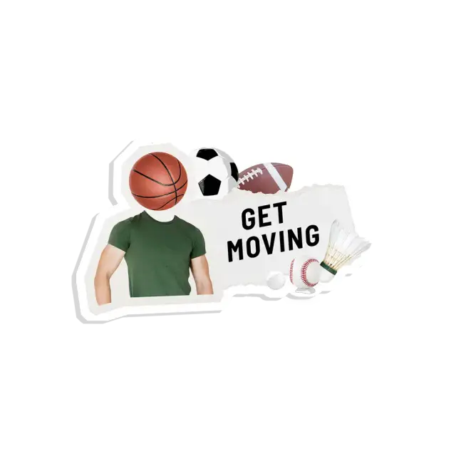 Get moving Sticker