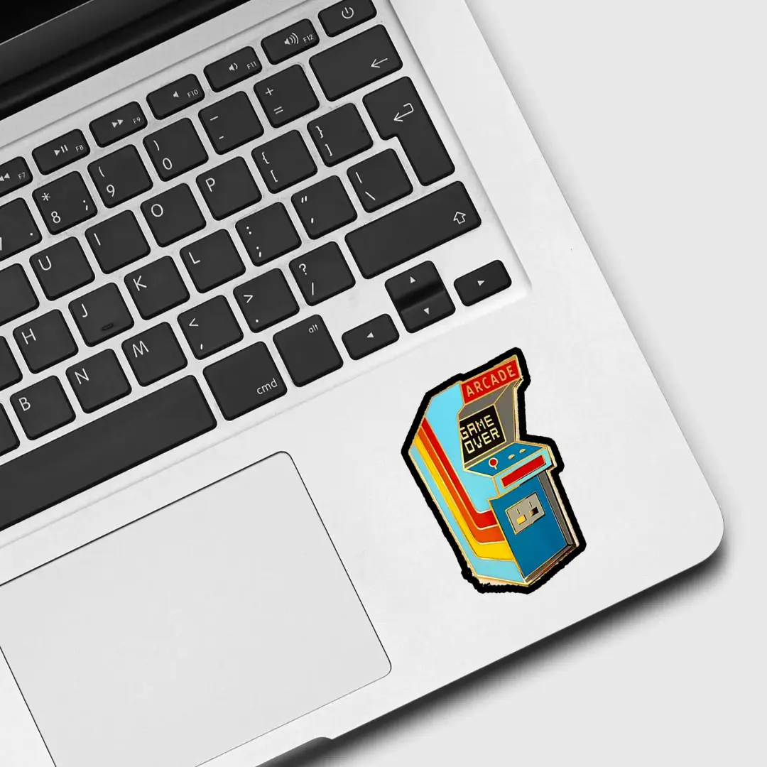 Retro Arcade Game Cabinet Sticker