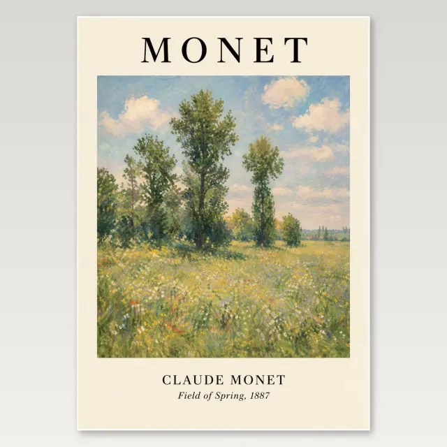 Monet Meadow A4 Poster