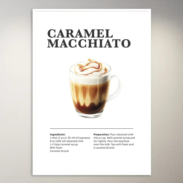 Karamell-Macchiato Drink-Poster