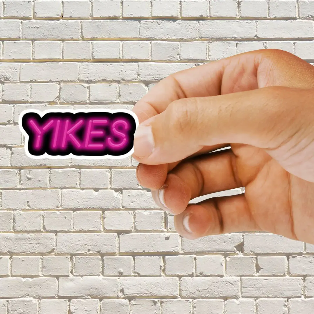 Neon Yikes Sticker