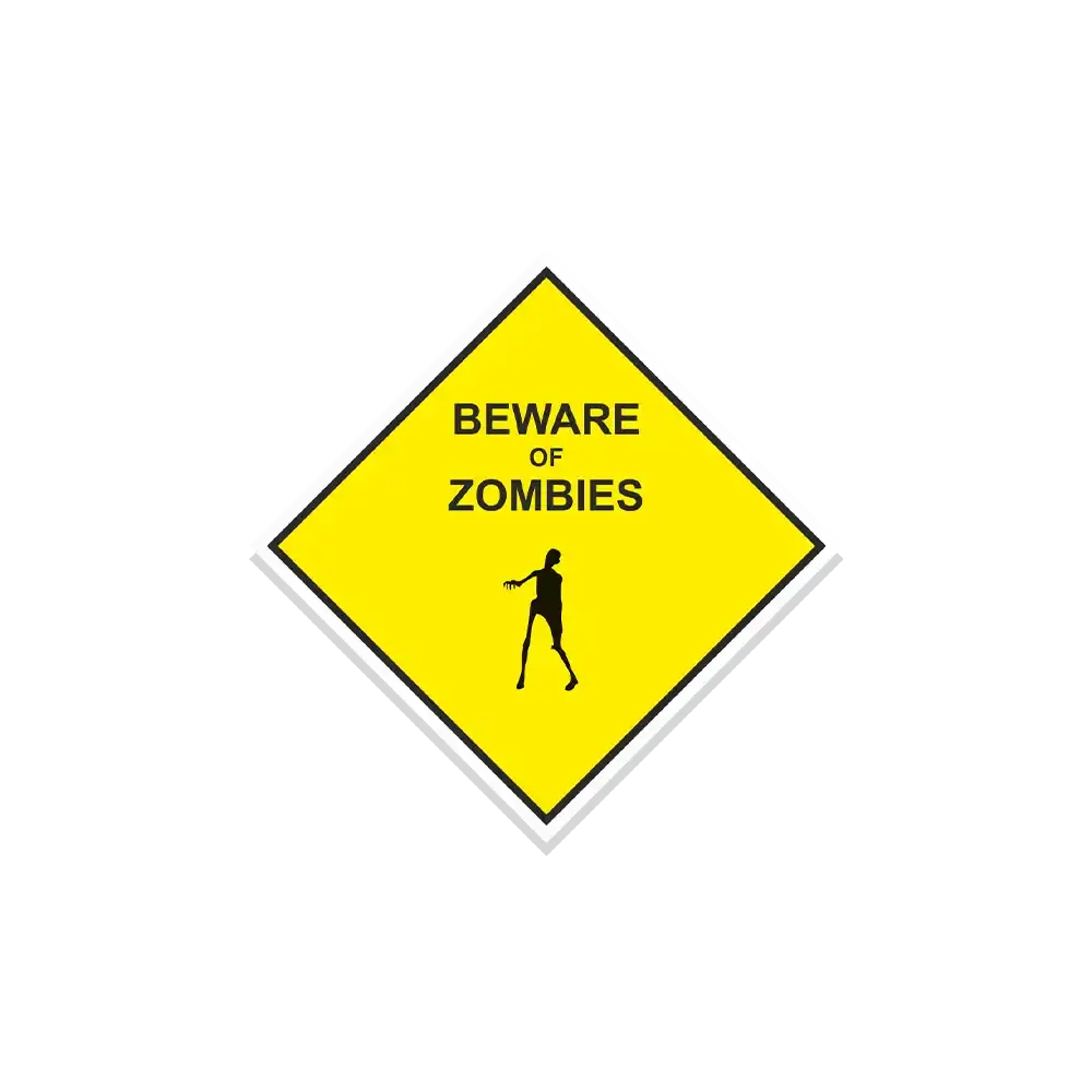Pegatina Cuidado con los zombis