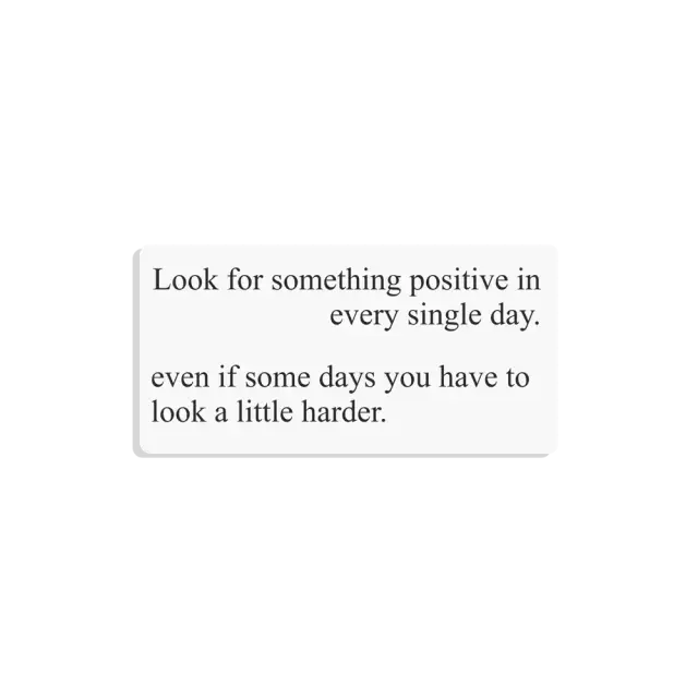 Lebe für etwas Positives Sticker
