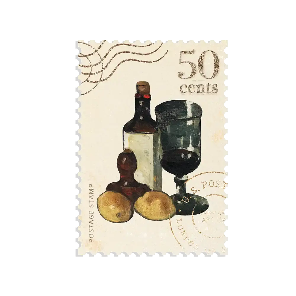 Wein-Briefmarke Sticker