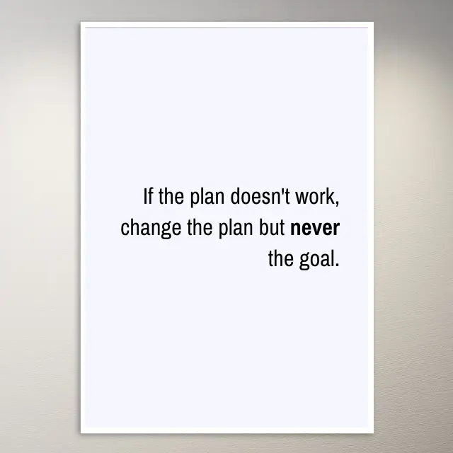 Wandposter mit Motivationsspruch