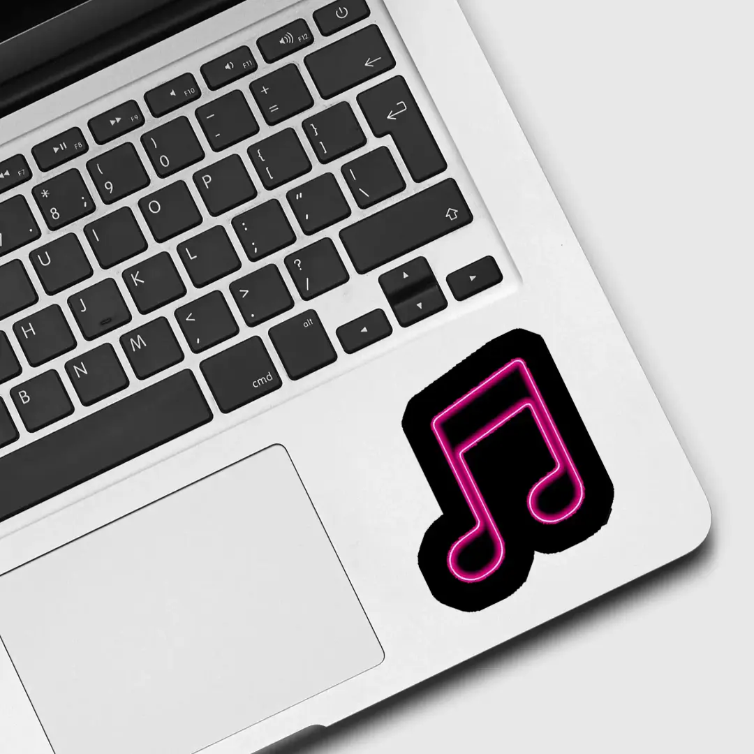 Neon Musik-Schild Sticker