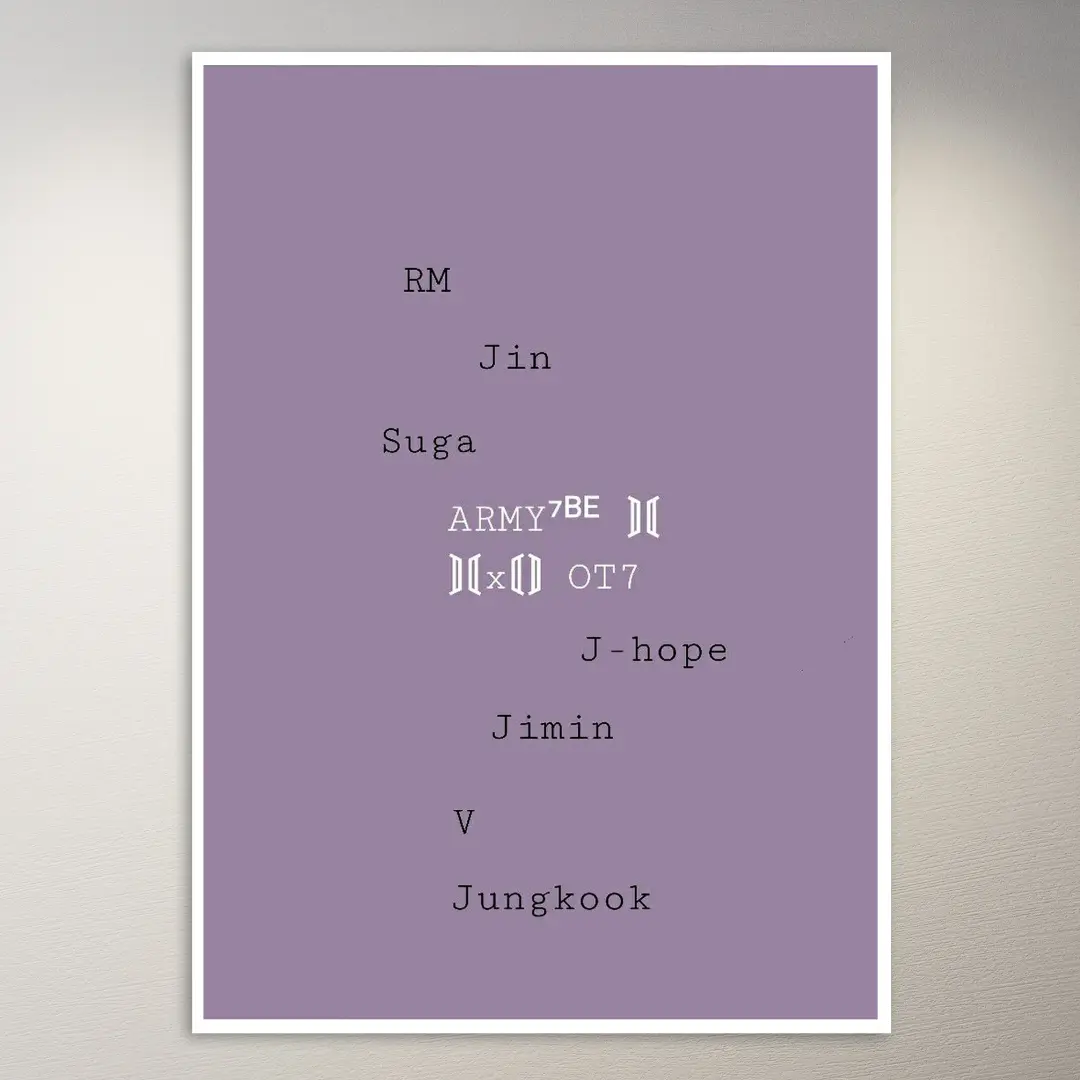 BTS Army Aesthetic Korean Poster
