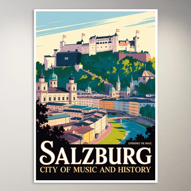 Salzburg Reiseposter
