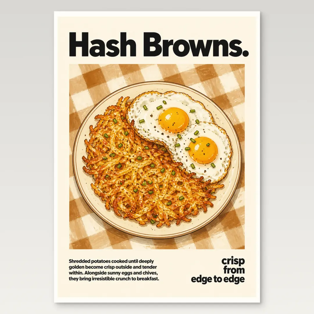 Póster de hash browns