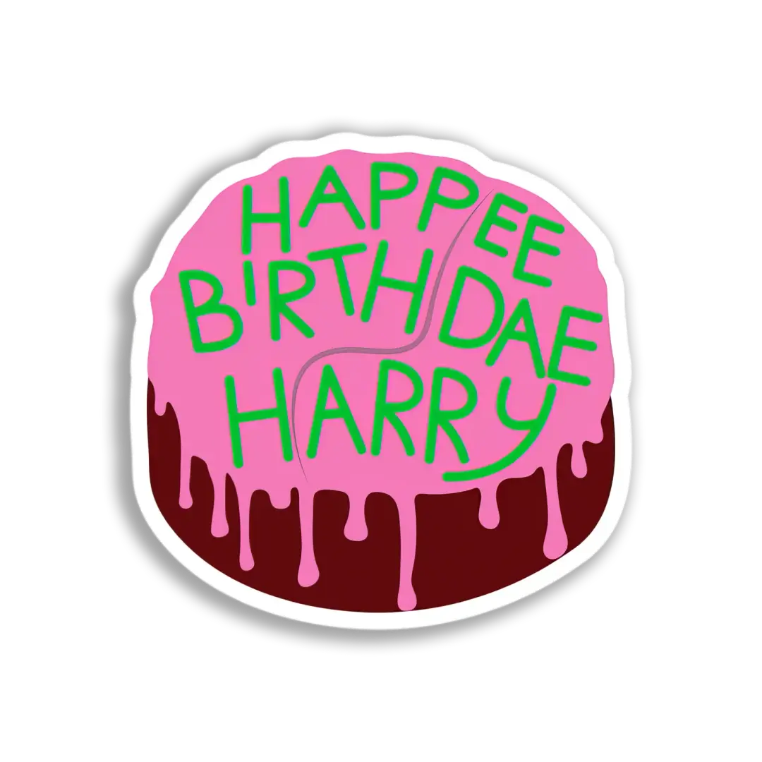 Harry's Birthday Cake Sticker