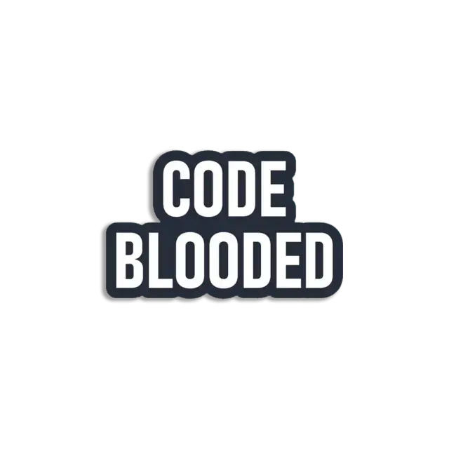 Code Blooeded Sticker