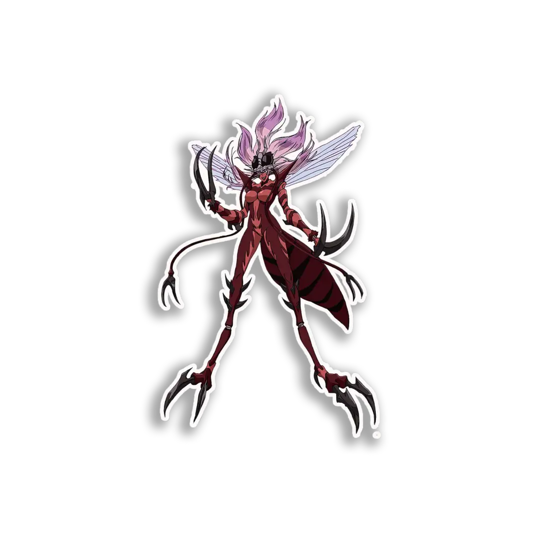 Mantis-Woman Character Art Sticker