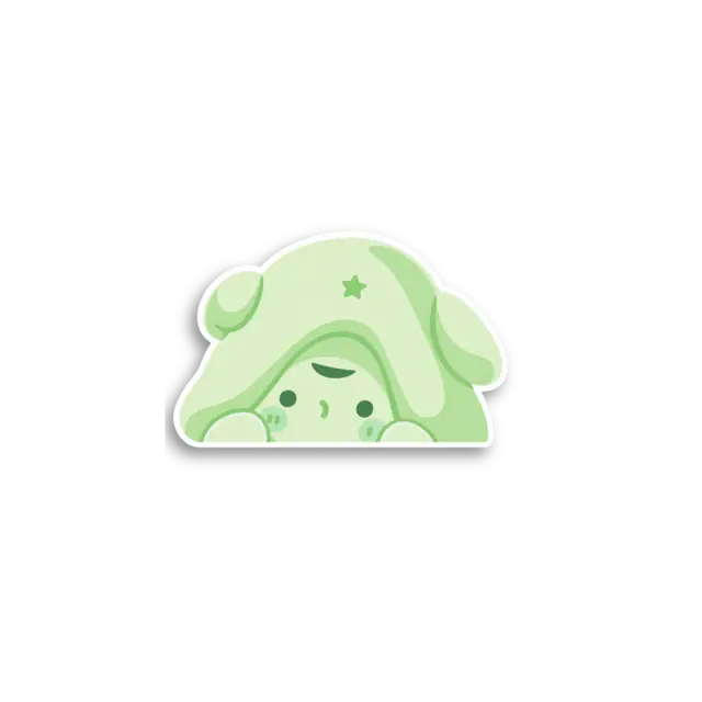 Floppy Hood Peeker Sticker