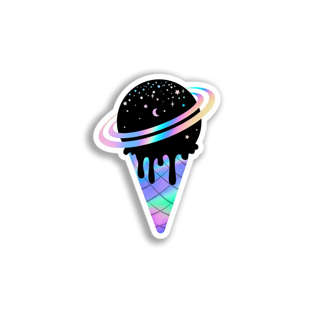 Kosmische Eiswaffel Sticker