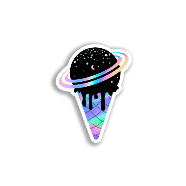 Cosmic Ice Cream Cone Sticker