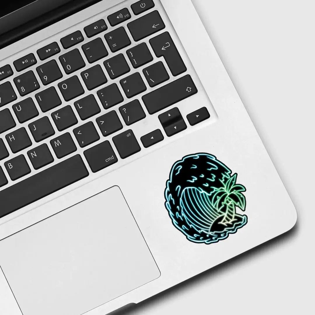 Neon-Wasserfall Sticker