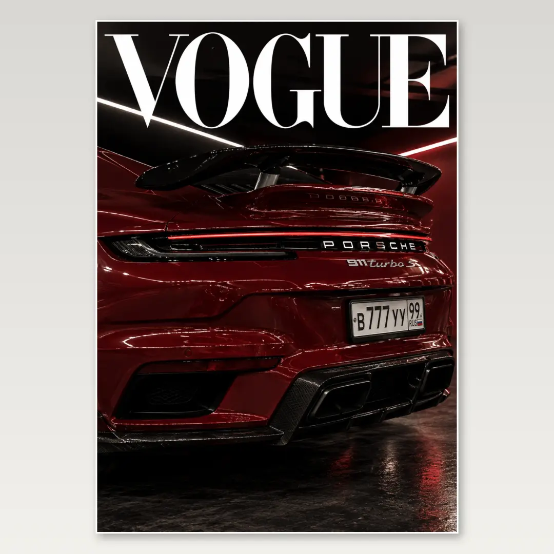 Vogue rotes Auto A4-Poster