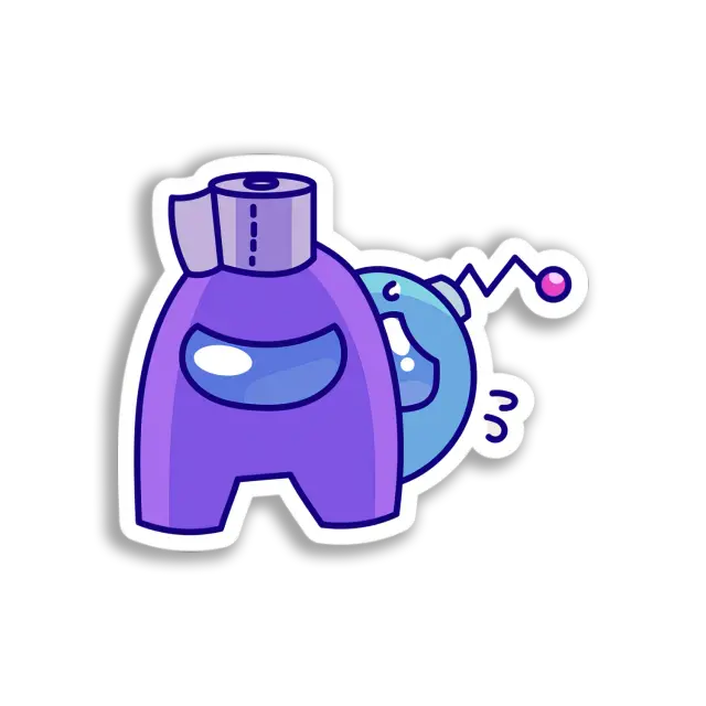 Lila Among Us Crewmate Sticker