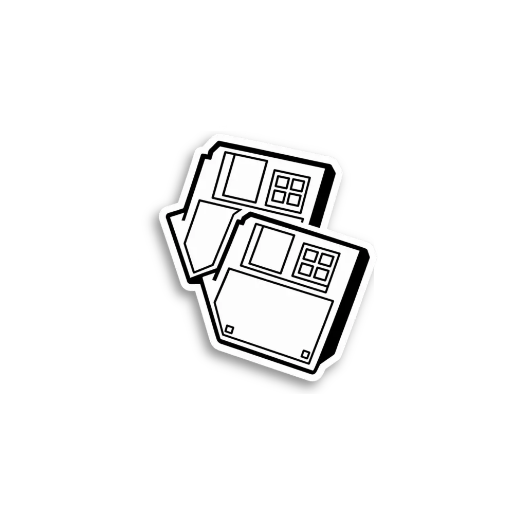 Gestapelte Disketten Sticker